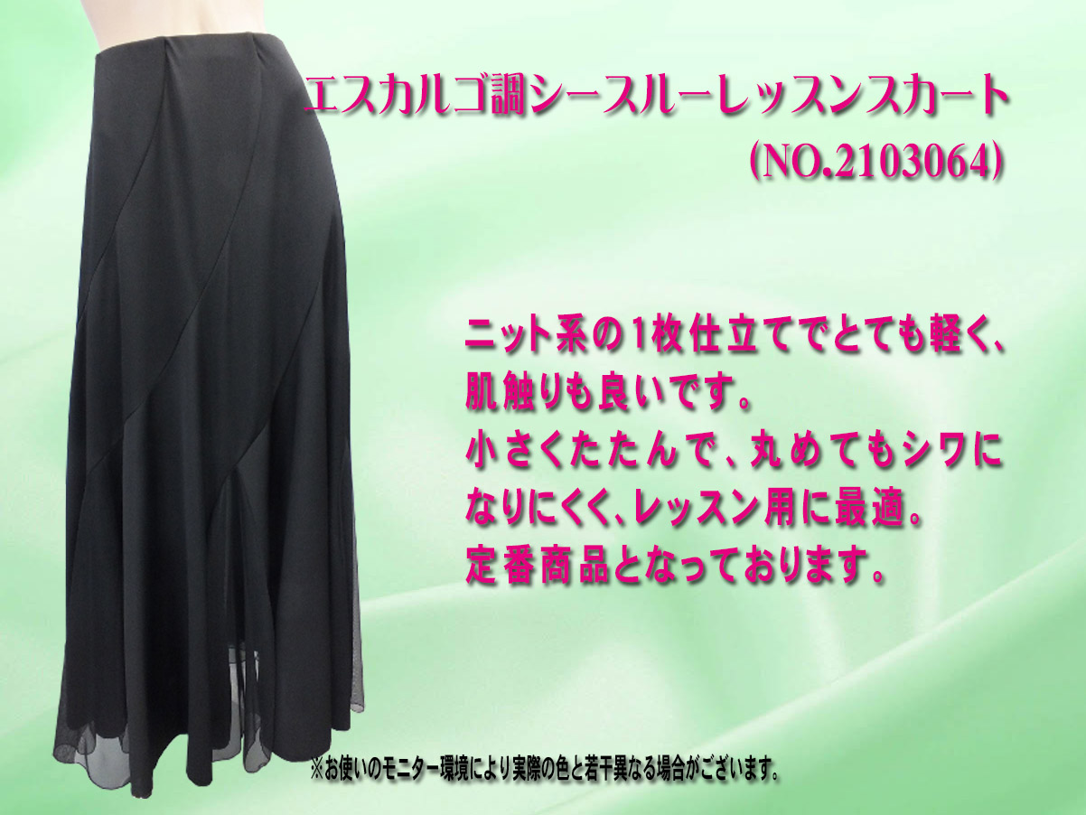 社交ダンス用レッスンスカート　白樺ドレスオリジナル　シワにならないスカート　シースルーレッスンスカート　スタンダード用レッスンスカート　社交ダンス練習着　社交ダンス練習スカート　人気の社交ダンススカート