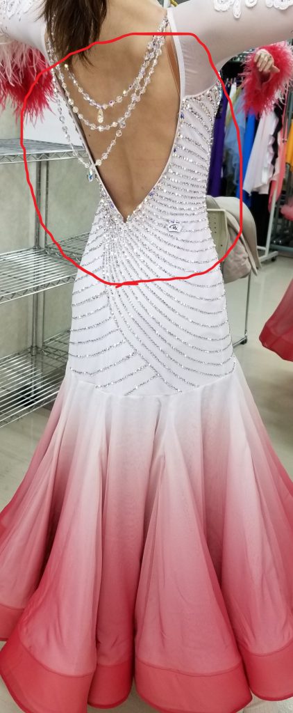 ダンスドレスお直し　ドレスリフォーム　ドレスリメイク　プロのドレス直し　ドレス直し一番　白樺ドレスリフォーム　