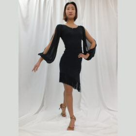 SK-9B フリンジ付ラテンスカート Stylish Move - 画像 (2)