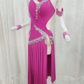 【試着・レンタル・購入】ハワイアンピンクのSサイズラテンドレス - 画像 (2)
