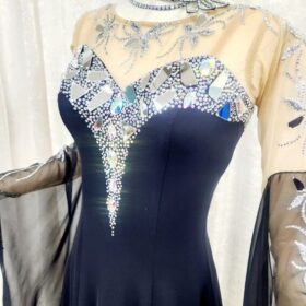 【試着・レンタル・購入】黒のシンプルスタンダードドレス - 画像 (5)
