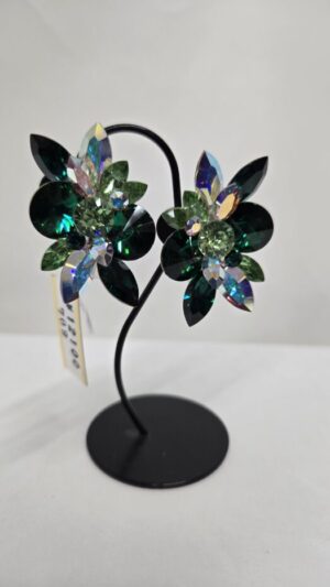 社交ダンスアクセサリー　イヤリンググリーン709