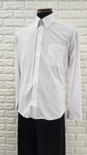 汗じみが気にならない　メンズレッスンウェア　ストレッチシャツ