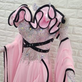 試着・レンタル・購入】社交ダンスドレス Mサイズ ベビーピンク