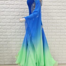 試着・レンタル・購入】社交ダンスドレス Mサイズ ロイヤルブルー