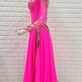 社交ダンスドレス　スタンダードドレス　ピンクドレス サイズM 社交ダンスドレス スタンダードドレス ピンクドレス サイズM 社交