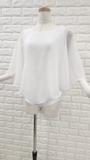 社交ダンストップス パーティー レオタード 白 StylishMove T-1