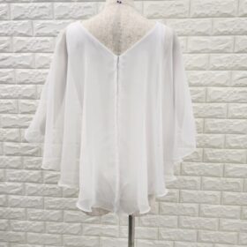 【社交ダンス】チャコット　ホワイトシフォンボレロ（トップス） 社交ダンストップス パーティー レオタード 白 StylishMove T-1 【公式