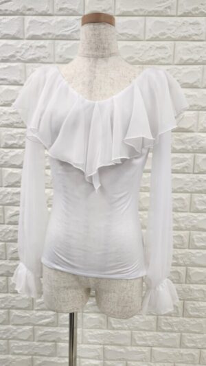 社交ダンストップス　パーティー　白　StylishMove　T-5