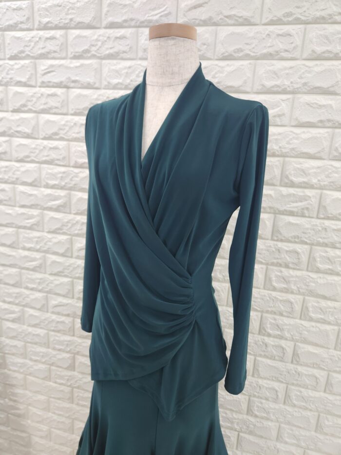 パーティー レッスン兼用セットアップ 上下セット ダークグリーン