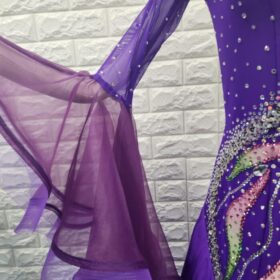 試着・レンタル・購入】社交ダンスドレス Lサイズ パープル