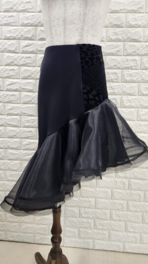 社交ダンスラテンスカート レッスン&パーティー ブラック3822