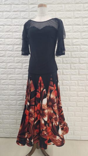 パーティーレッスン兼用セットアップ　上下セット1350　社交ダンス