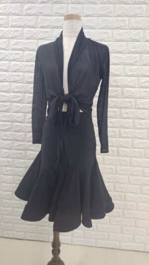 ラテンセットアップ　パーティーレッスン兼用　社交ダンス　上下セット68797