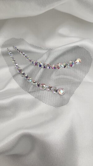 社交ダンスヘアアクセサリー　チュールタイプ　小ぶり　オーロラライン　GH012