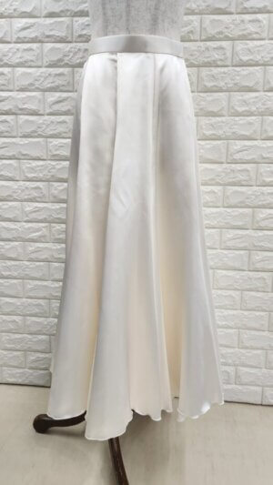 社交ダンス用　ラップスカート（巻きスカート）パソ用　オフホワイトCRS4021