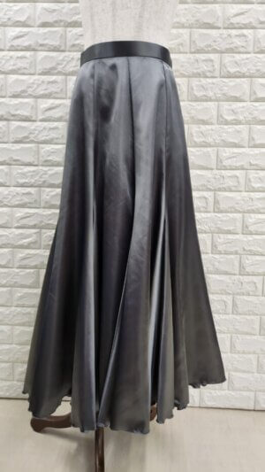 社交ダンス用　ラップスカート（巻きスカート）パソ用　グレーCRS4021