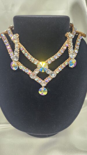 社交ダンス用アクセサリー　敏感肌用　ハンドメイド　チョーカー22