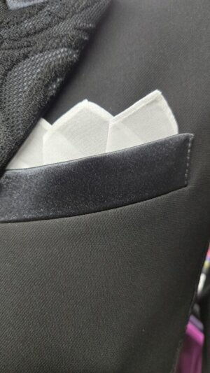 社交ダンス用　メンズ　ポケットチーフ　競技・デモ・パーティー