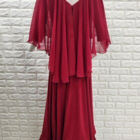 社交ダンス ワンピース ロングワンピース レッスン＆パーティー 赤1329