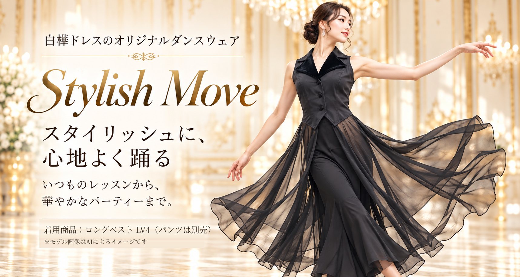 白樺ドレスのオリジナルダンスウェア Stylish Move スタイリッシュに、心地よく踊る